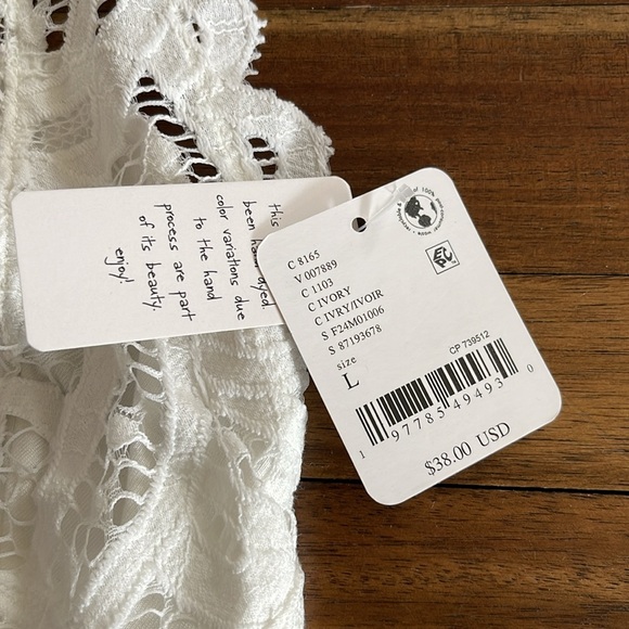 Free People Adella Lace Halter Bralette Ivory - Picture 4 of 12